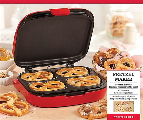 Pretzle maker - Item Number: 100073. This set has everything you need to make homemade soft pretzels. The mat provides you with the directions you need. The form helps you wrap the perfect pretzel every time. The basting brush allows you to brush an egg wash on your dough to get a golden crust. The crimper lets you make pretzel bites.